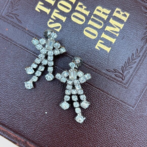 Vintage Avon Silver Tone Rhinestone Tennis Bracelet – Floral Vine Design, Signed - Picture 7 of 8